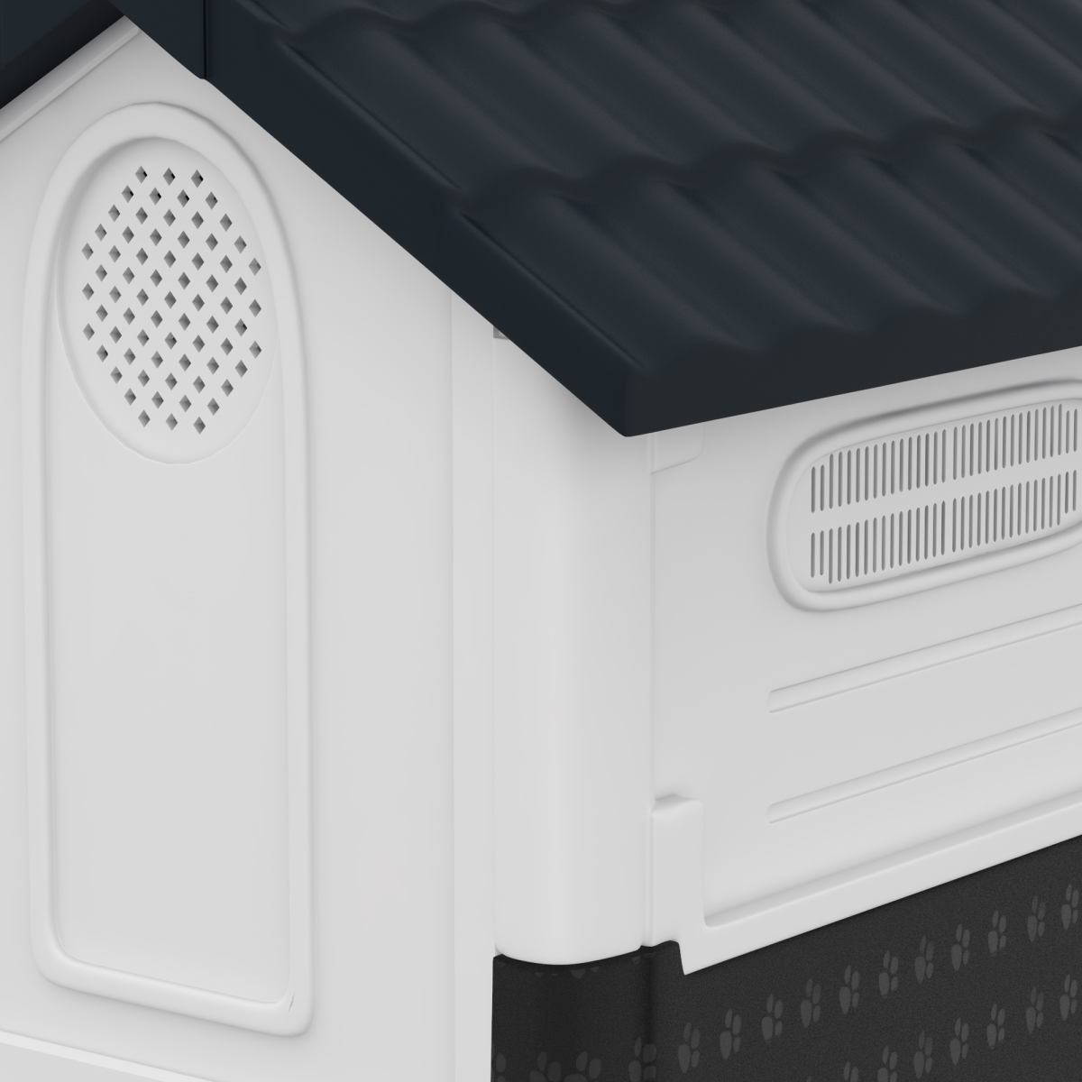 PawHut Outdoor Dog Kennel for Small Dogs, Water-Resistant, Grey