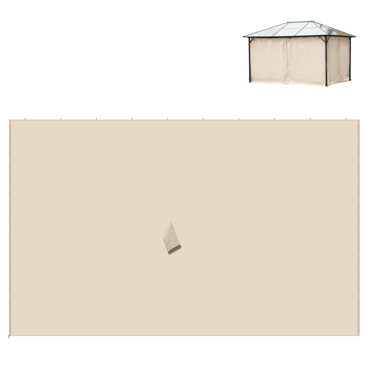 4-Pack Privacy Sidewalls for 3 x 4m Outsunny Gazebo, Thick Polyester Panels