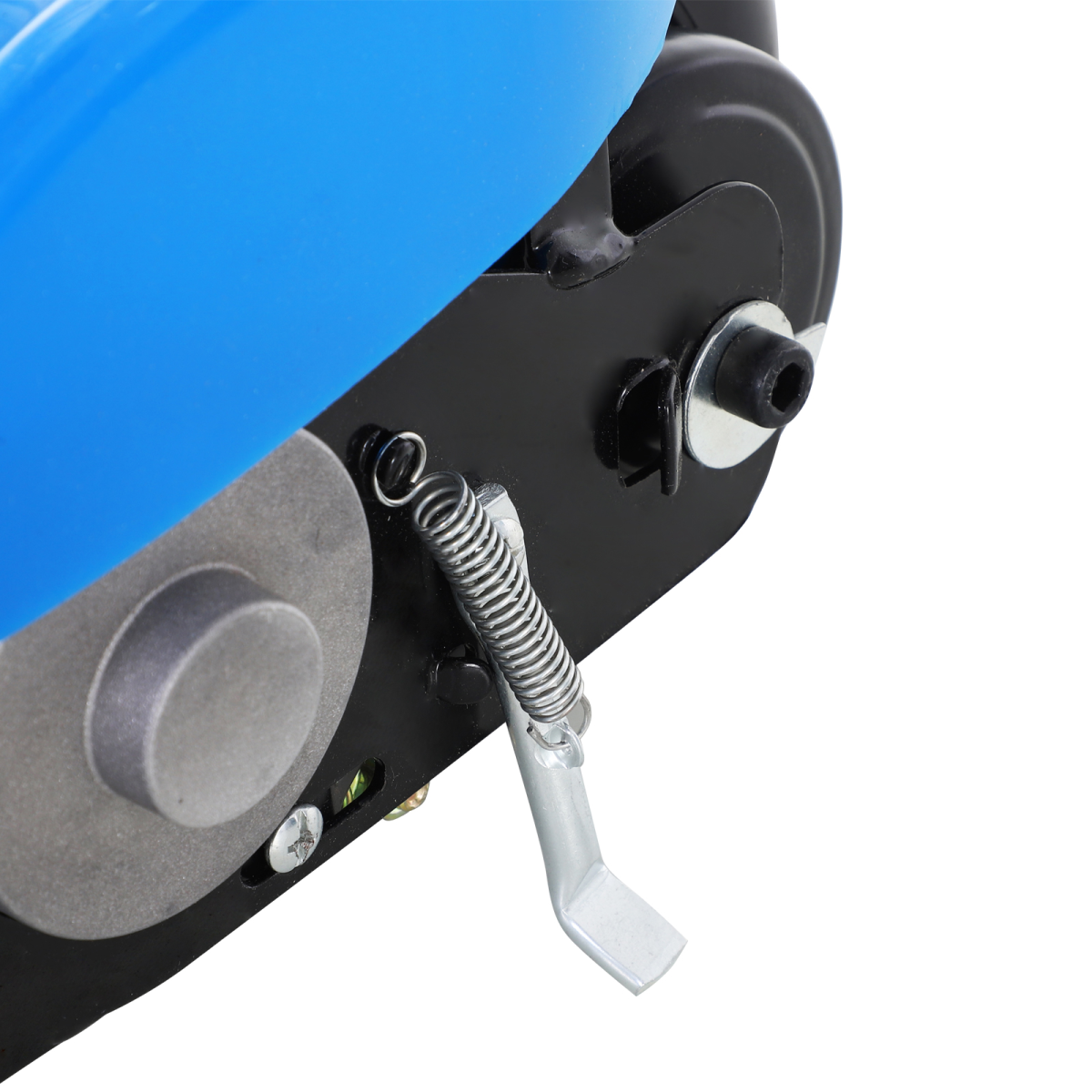 Kids Foldable Electric Powered Scooter 120W Adjustable Height Seat Rear Brake Blue for Ages 7-12