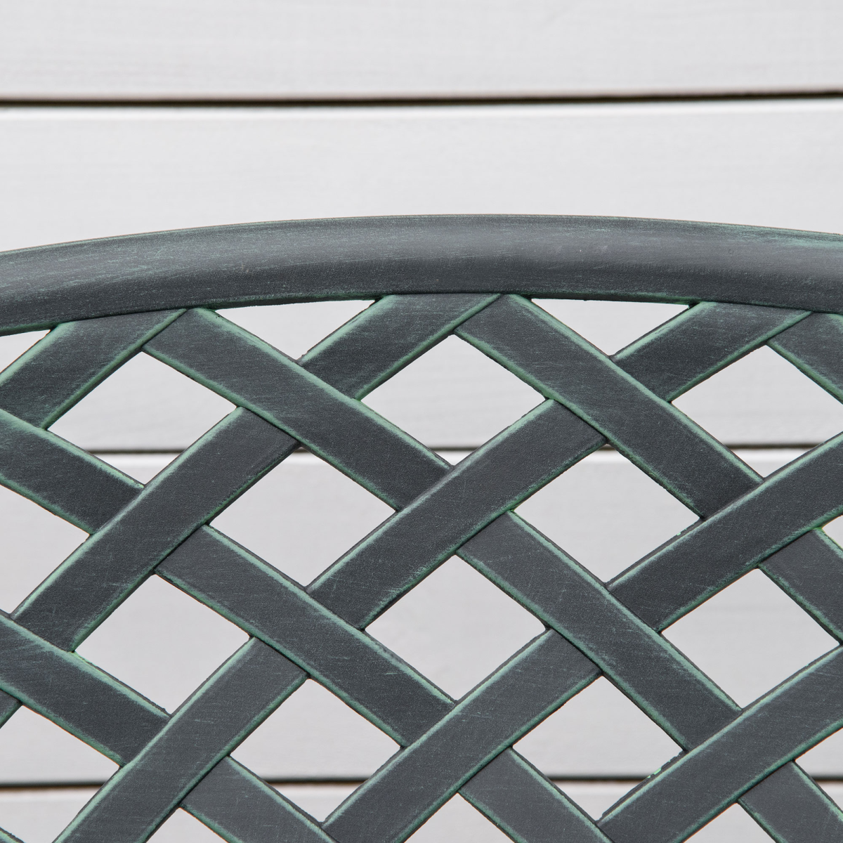 Outsunny Cast Aluminium 2 Seater Garden Bench with Armrests, Antique Patio Porch Loveseat, Verdigris