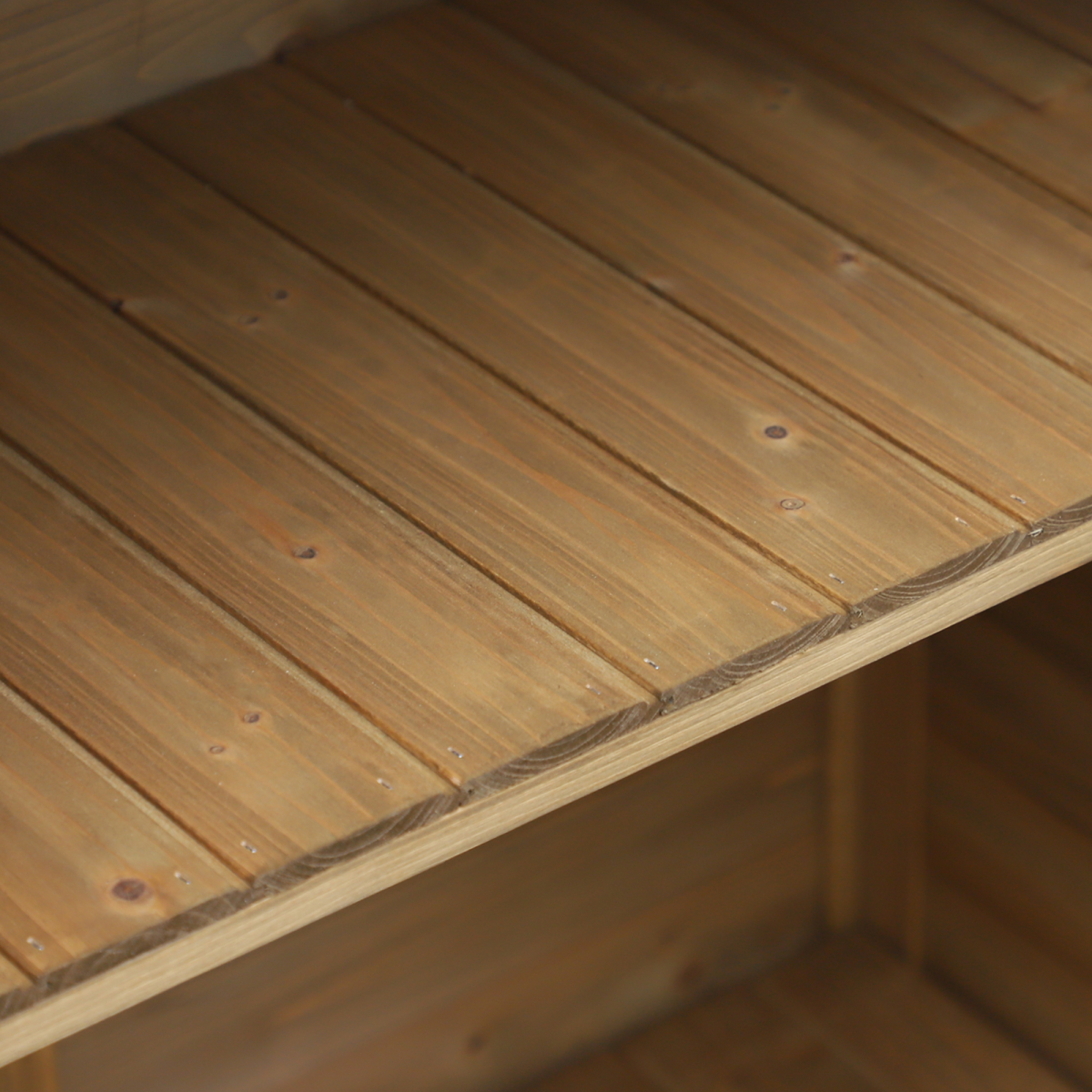 Outsunny Solid Fir Wood Garden Storage Cabinet with Shelves and Ventilated Doors