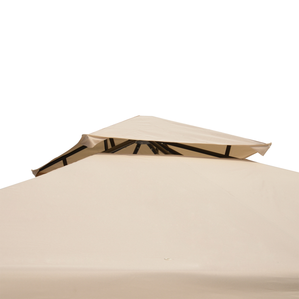 Outsunny 3x3m Outdoor Gazebo Tent with Netting, 2-Tier Roof