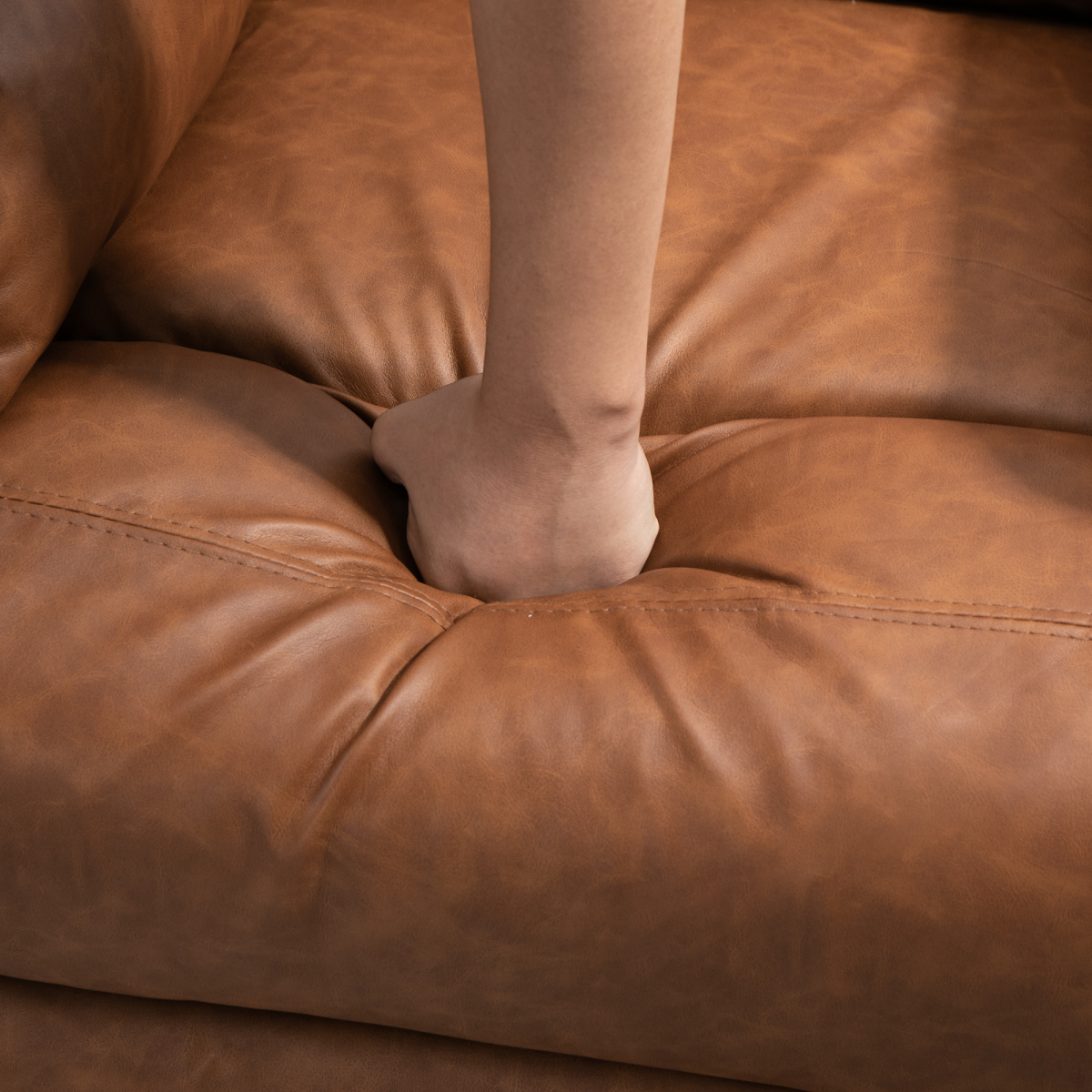 Electric Power Lift Riser Recliner Chair with Remote Control, Brown Faux Leather