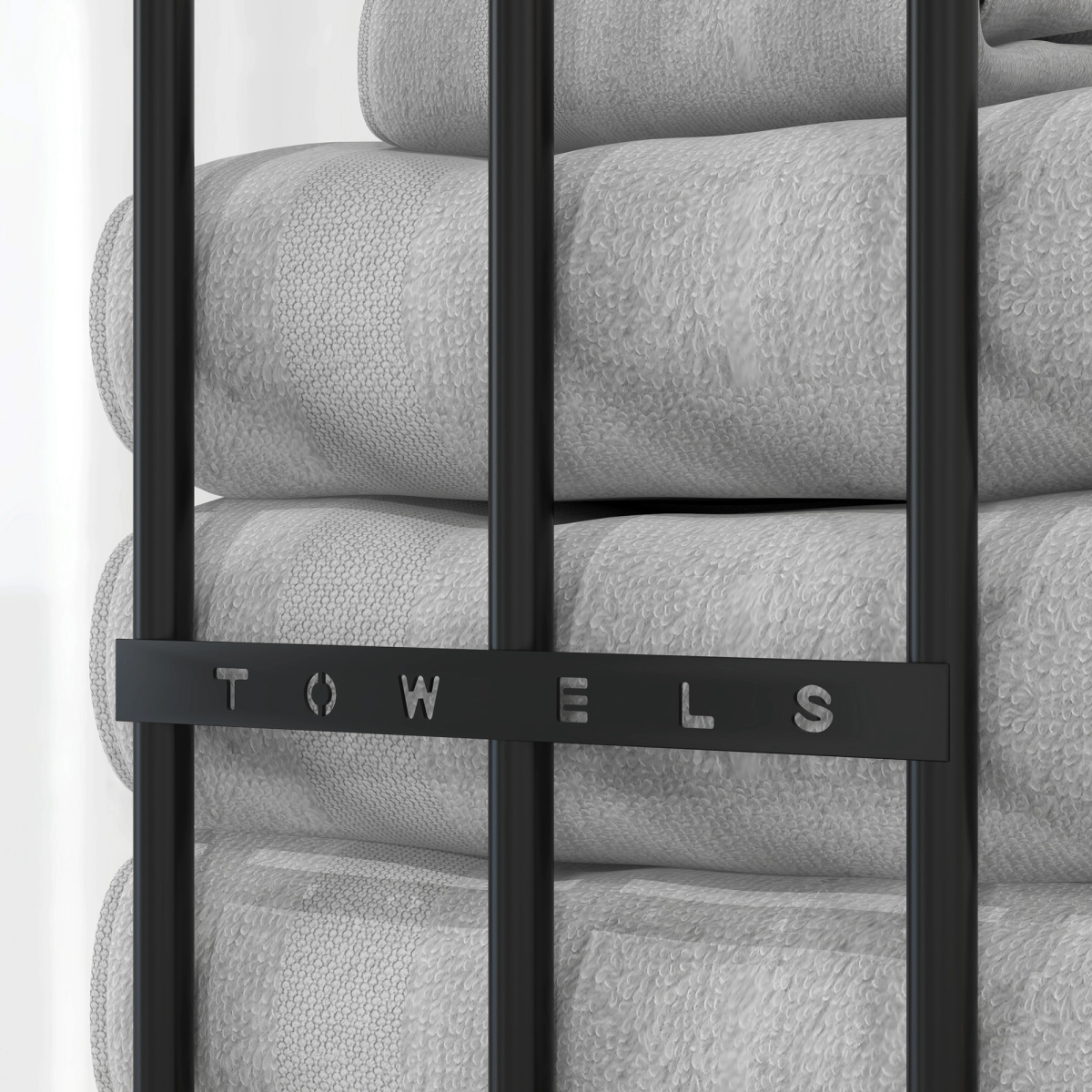 HOMCOM Wall Mounted Metal 3-Bar Towel Rack, Black