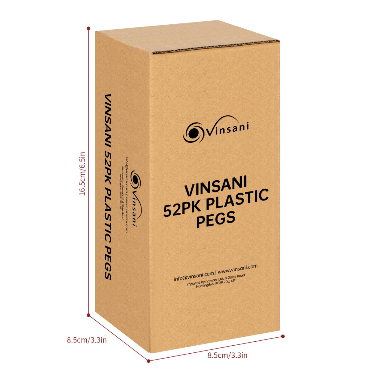 Vinsani 52 Pack Plastic Clothes Pegs, Multicoloured Washing Pegs