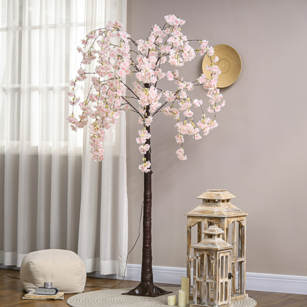 AIYAPLAY 180cm Cherry Blossom Tree Light, 450 LED, Warm White