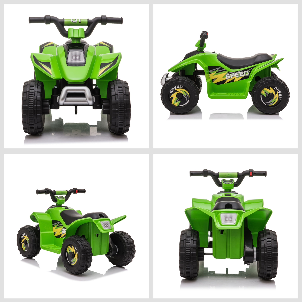HOMCOM 6V Kids Ride-On Car with Big Wheels, 18-36 Months, Green