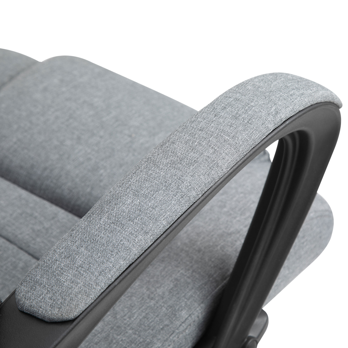 Linen Swivel Office Chair, High Back, Wide Seat, Adjustable, Khaki