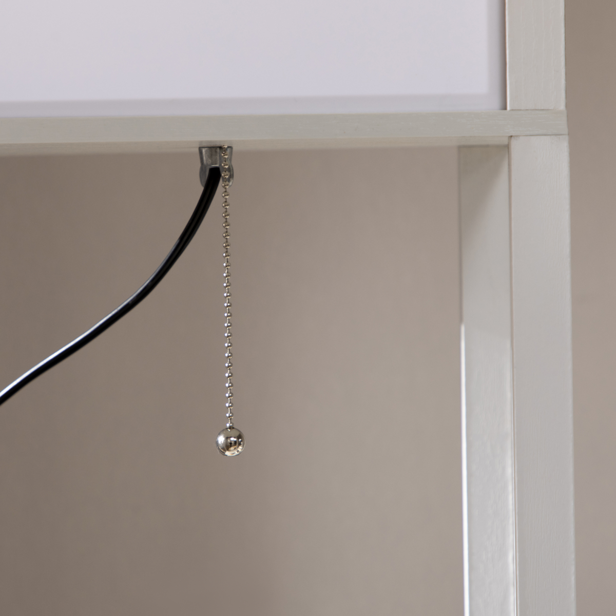 HOMCOM White Shelf Floor Lamp with Dual Light and Shelves