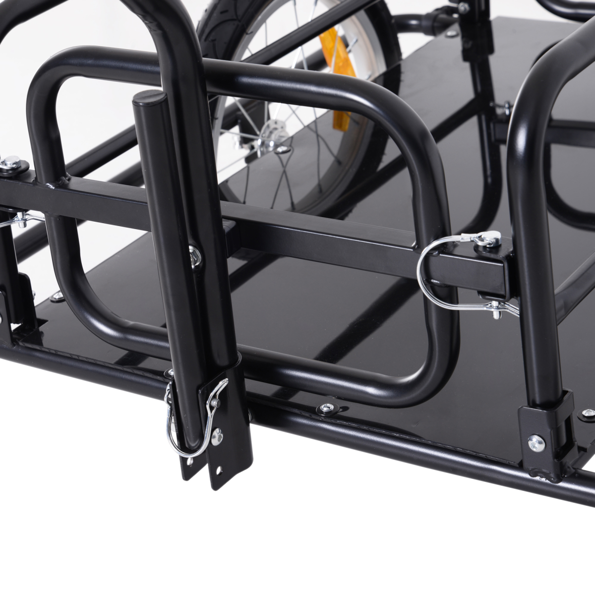Folding Bicycle Cargo Trailer with Hitch, 40kg Capacity