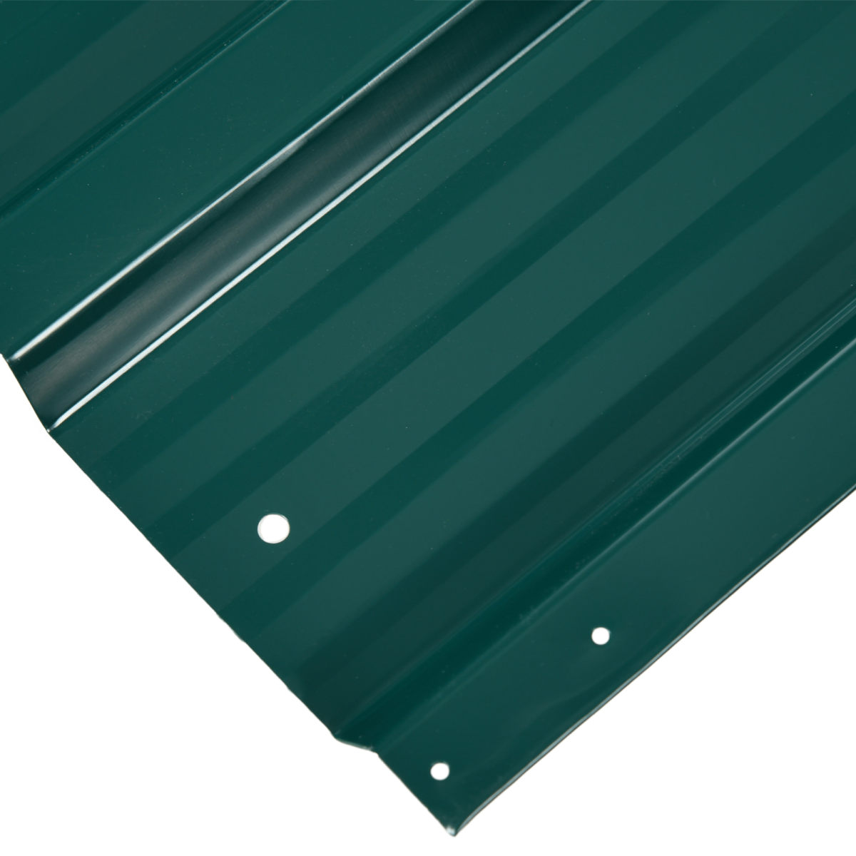 Outsunny Pack of 12 Galvanised Steel Roofing Sheets, Green
