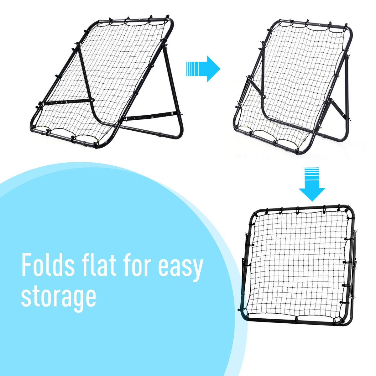 Adjustable Football Rebounder Training Net for Kids & Adults
