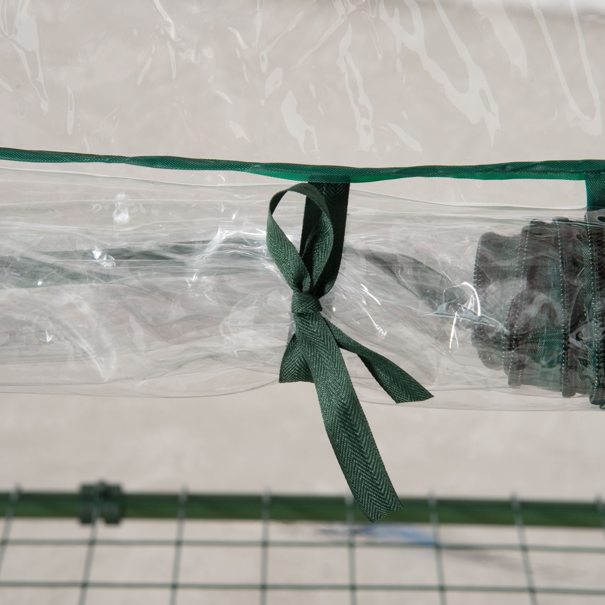 Outsunny 3-Tier Mini Greenhouse with Roll-Up Door, 69x49x125cm, Clear