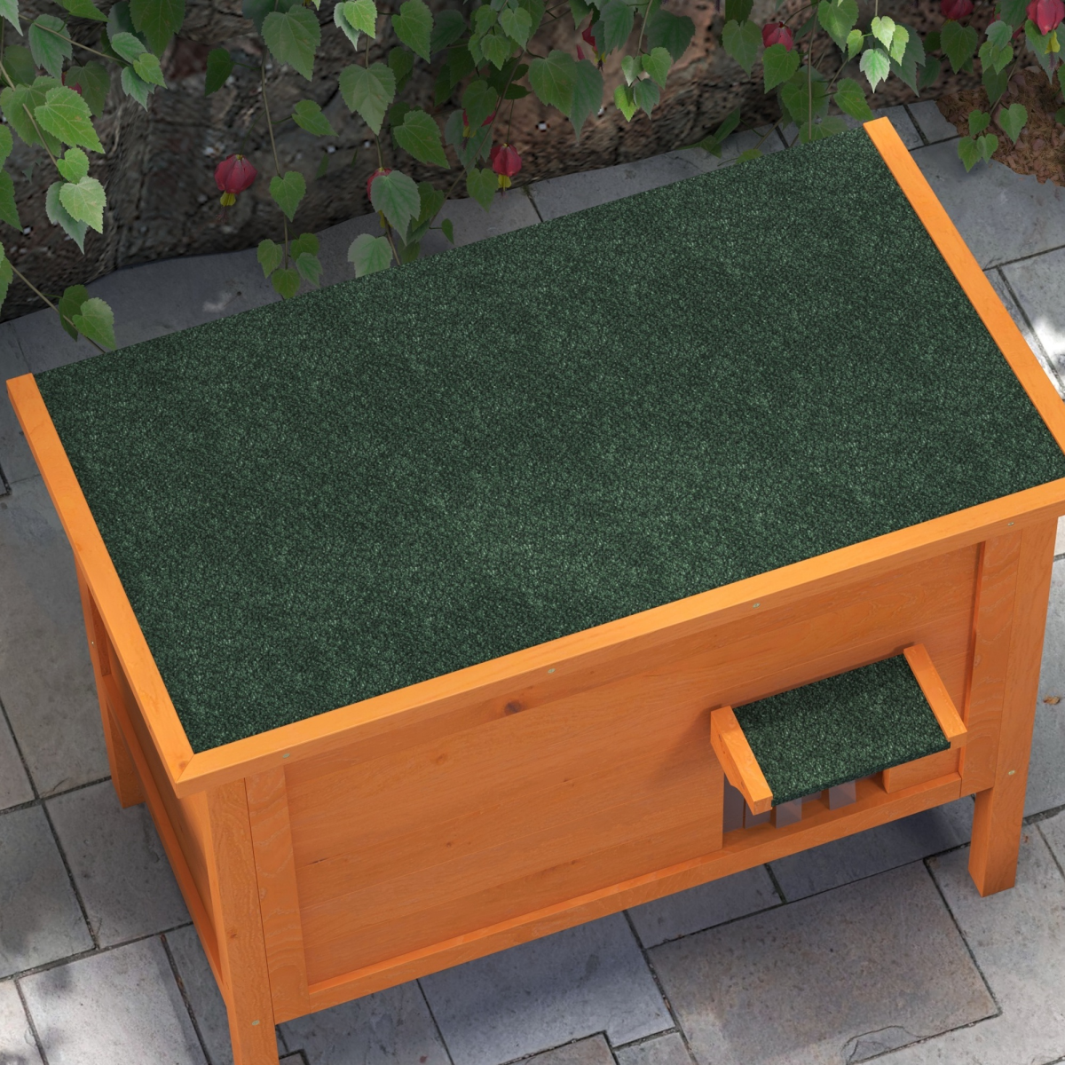 PawHut Outdoor Insulated Feral Cat House with Openable Roof, Orange