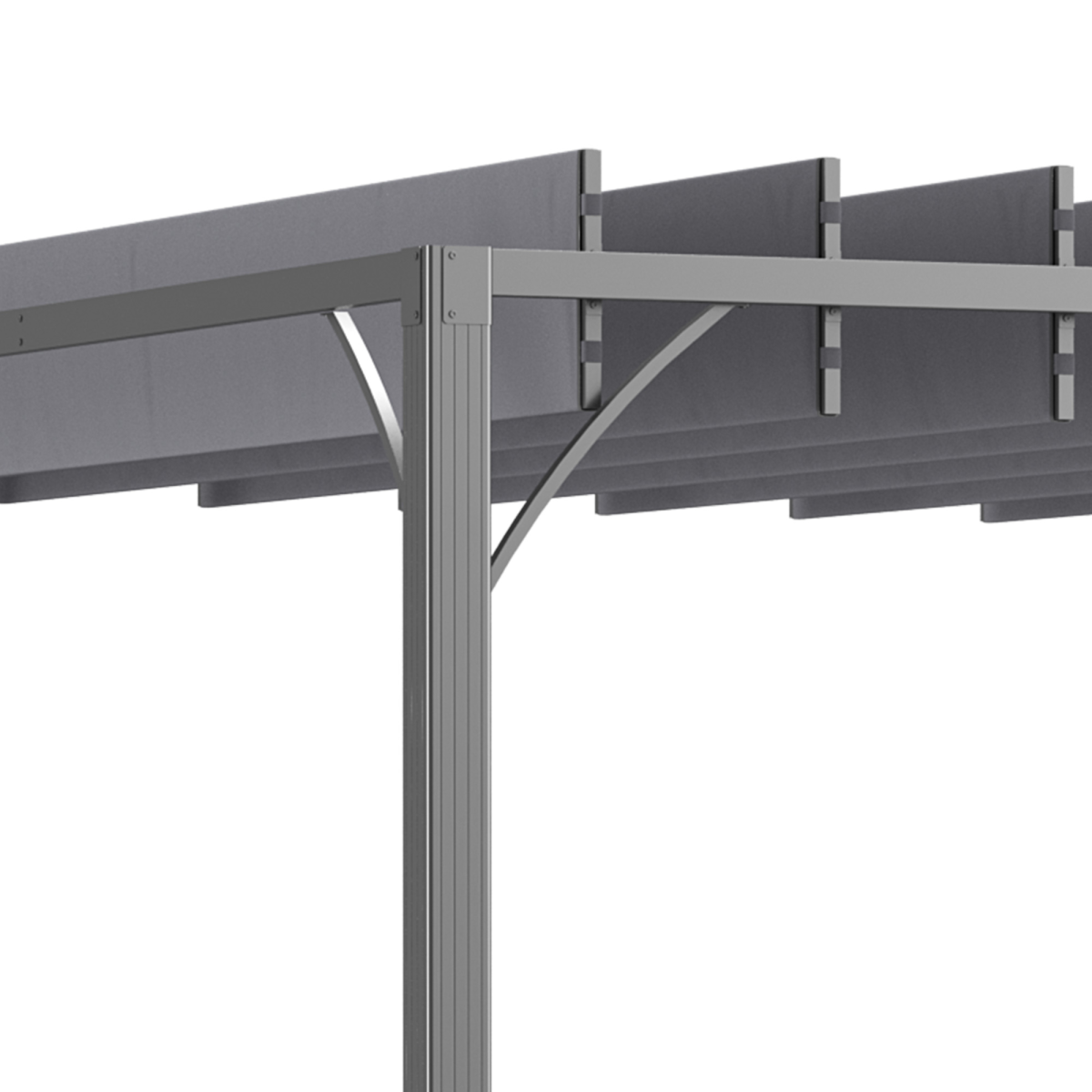Outsunny 3 x 3m Outdoor Aluminium and Steel Pergola with 135° Louvered Roof, Grey