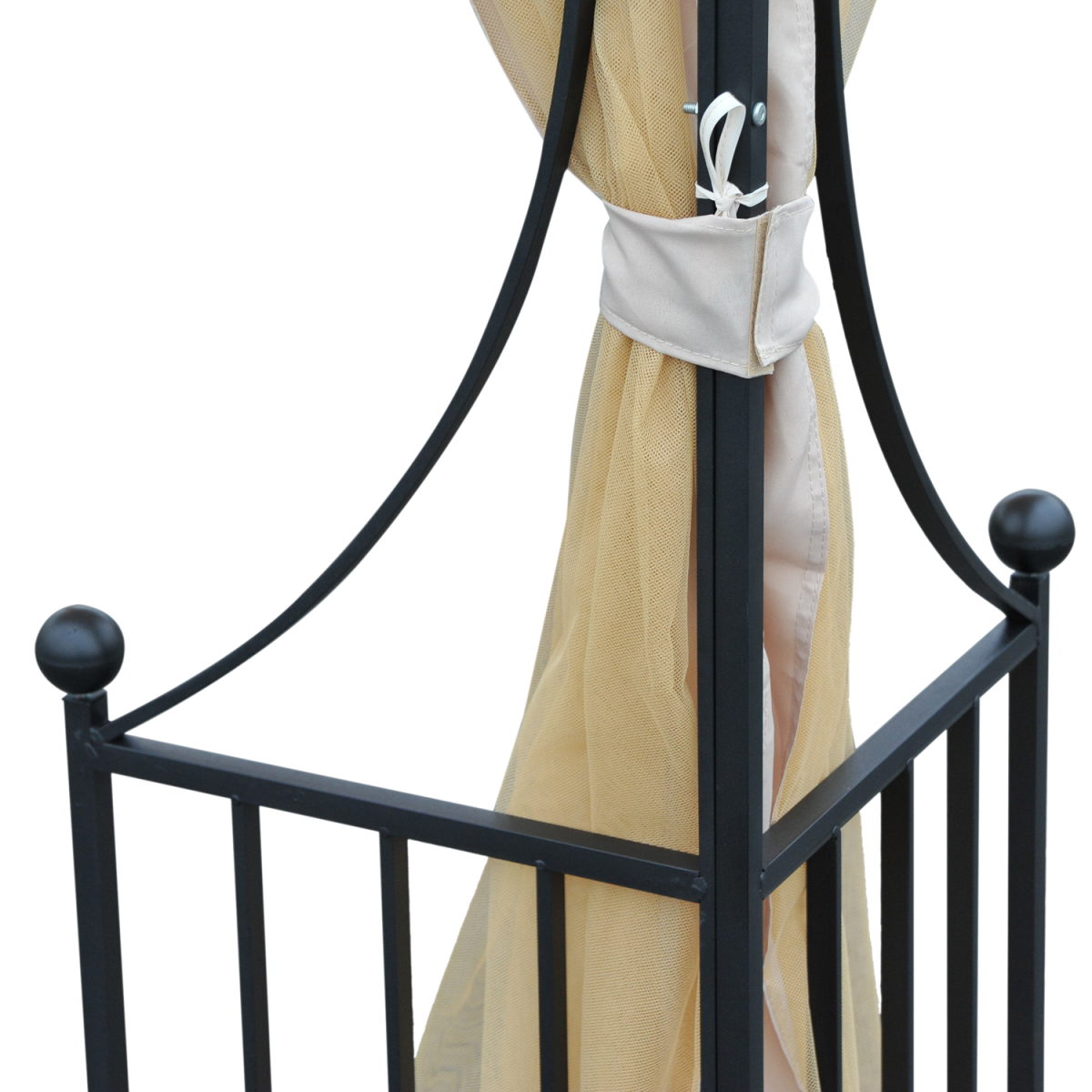 Outsunny 3m x 3m Beige Waterproof Metal Gazebo with Sides
