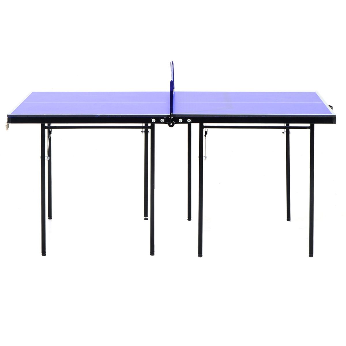 Folding Mini Table Tennis Set with Net, Portable Foldable Ping Pong Table, MDF with Steel Support and Legs