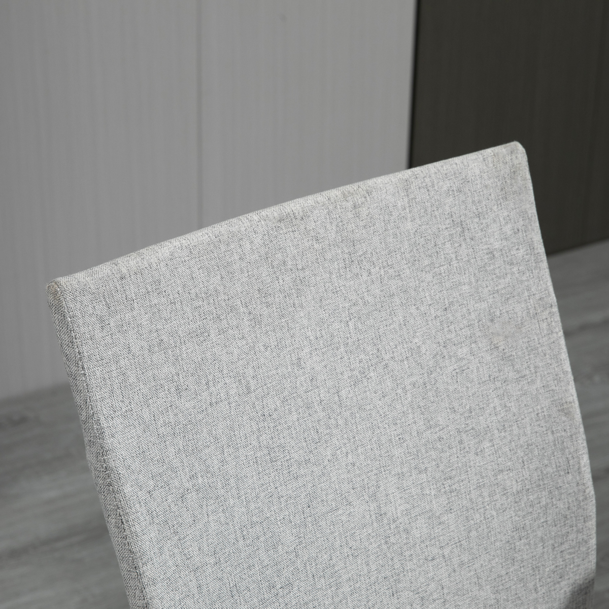 Vinsetto Linen Swivel Office Chair, Adjustable Height Computer Desk Chair with Armrests, Light Grey