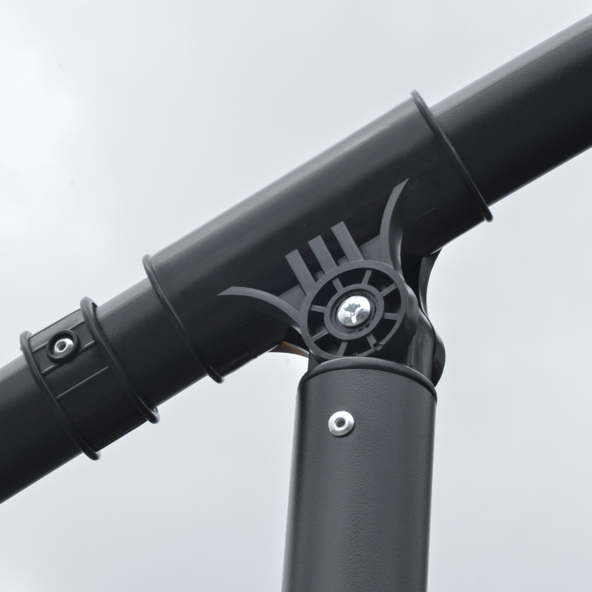 Outsunny 3m Offset Cantilever Parasol with Solar LED Lights, Black