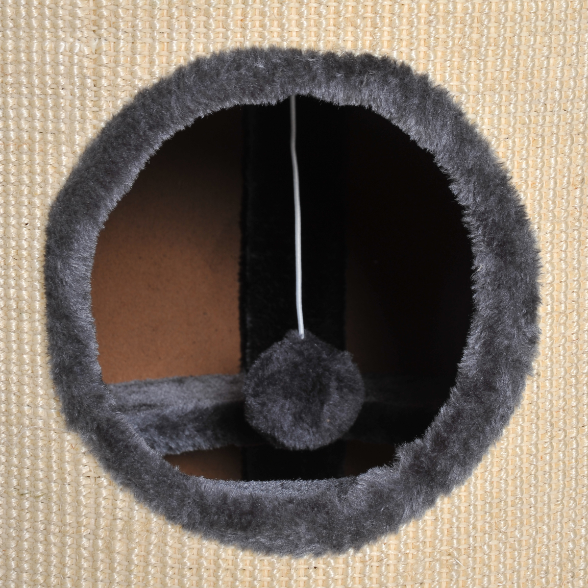 Cat Scratching Barrel Sisal Activity Center with 3 Dens and Observation Deck 70Hcm