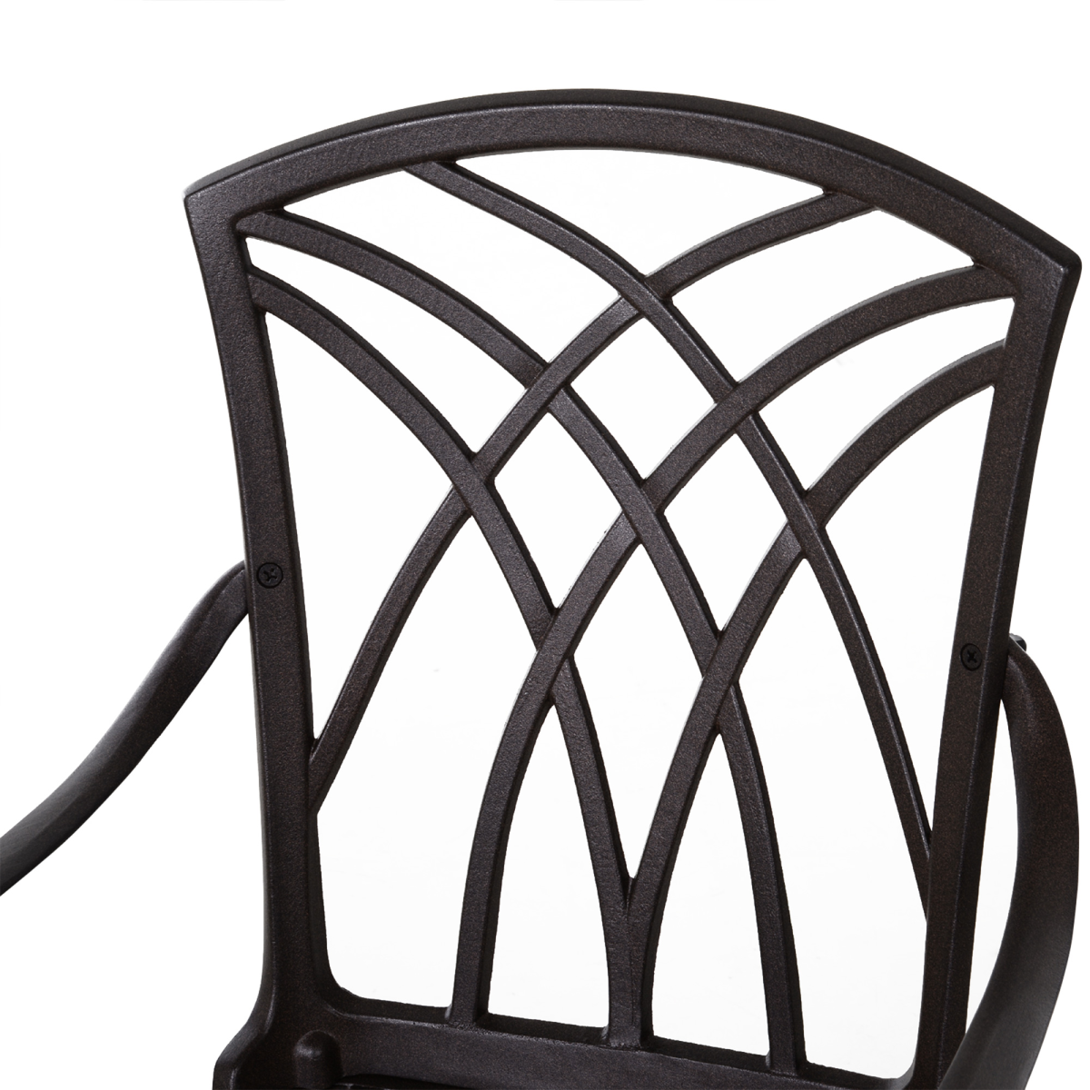 Outsunny 5-Piece Cast Aluminium Outdoor Garden Table and Chair Set Brown