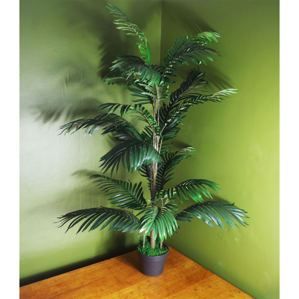 Leaf 140cm Large Bushy Artificial Palm Tree in Plastic Pot