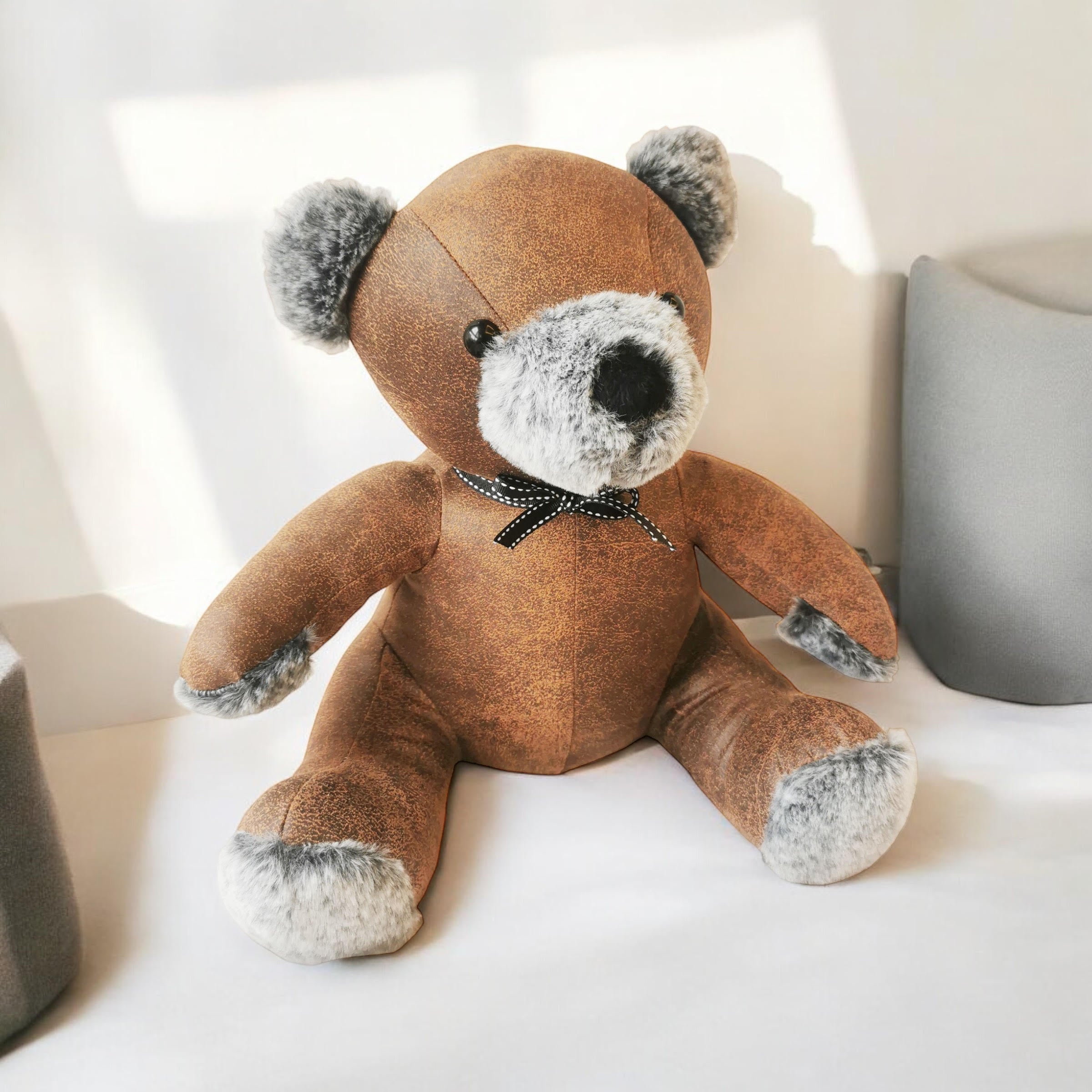 MSL 32cm Teddy Bear Door Stop 1.5kg Wipe Clean Door Stop