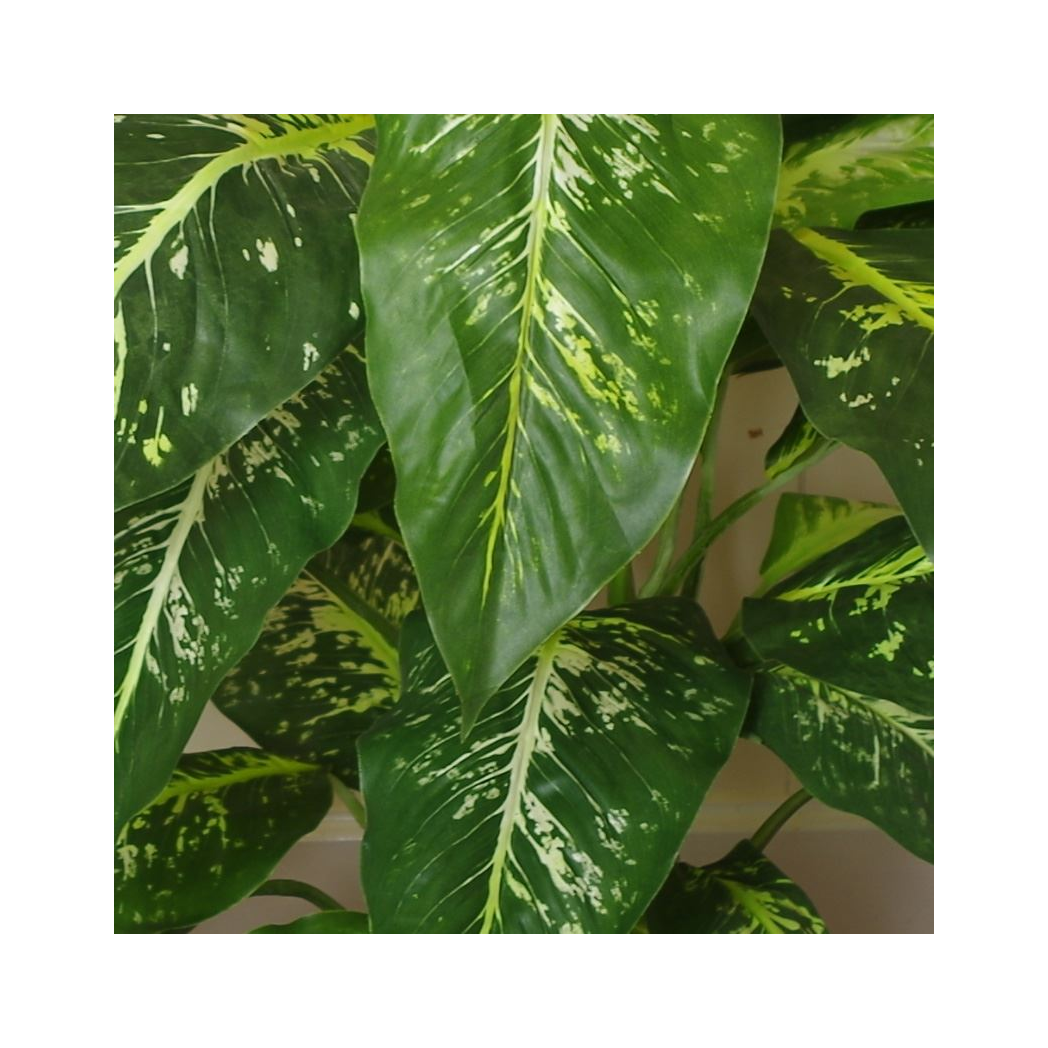 Leaf 100cm Fox's Aglaonema Spotted Evergreen Artificial Tree with Copper Metal Planter