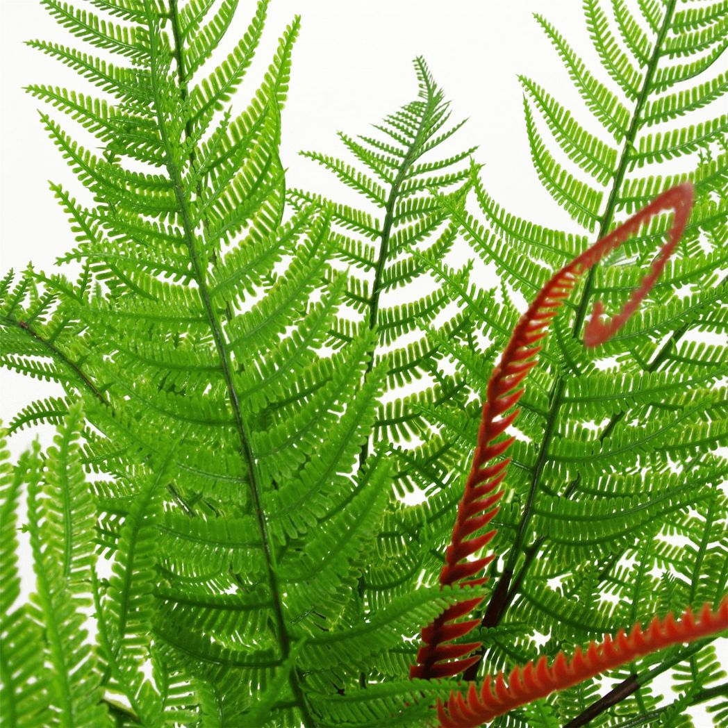 Leaf 60cm Artificial Bushy Dixie Wood Fern Dark Green Bare Stem Plant