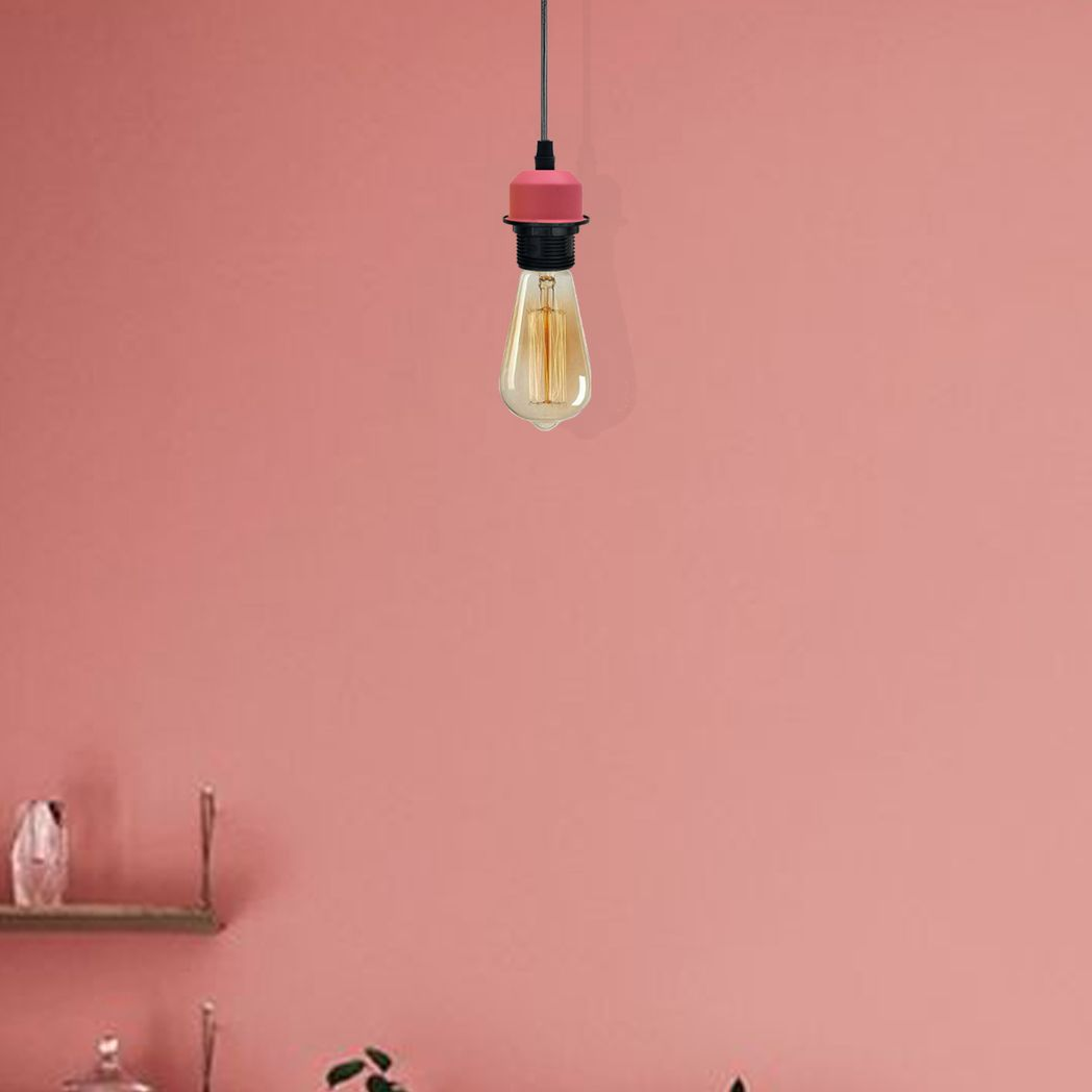 10 Pack Pink Vintage E27 Pendant Lamp Holders with 95cm Cable