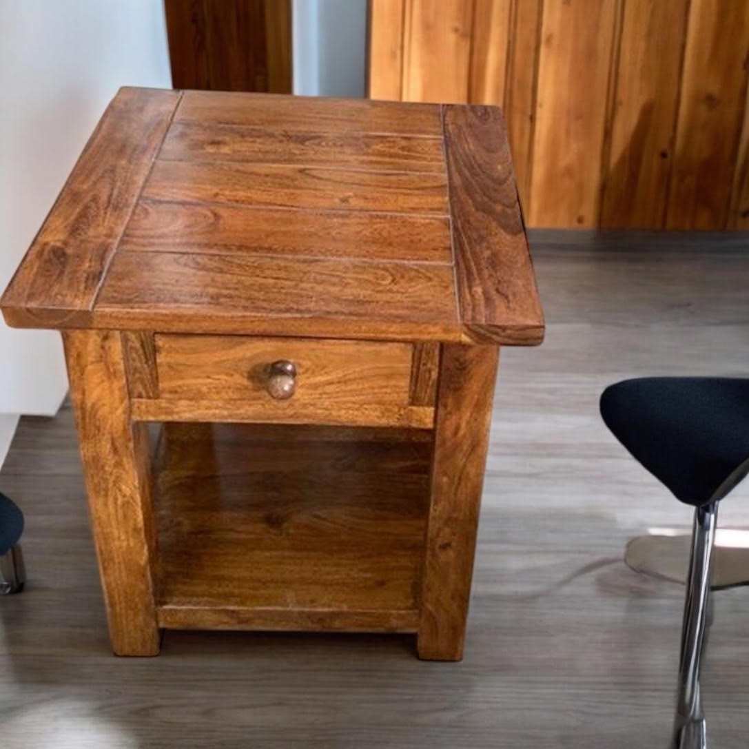 MSL 55cm Wooden Table, Sturdy, Versatile, Wipe Clean With Damp Cloth