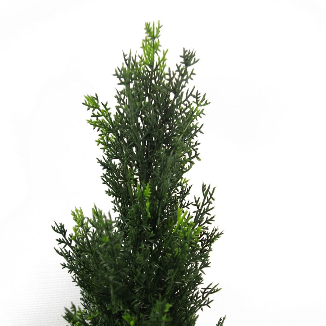 Leaf 90cm Artificial Cedar Cypress Topiary Tree, UV Protected, Indoor and Outdoor Use