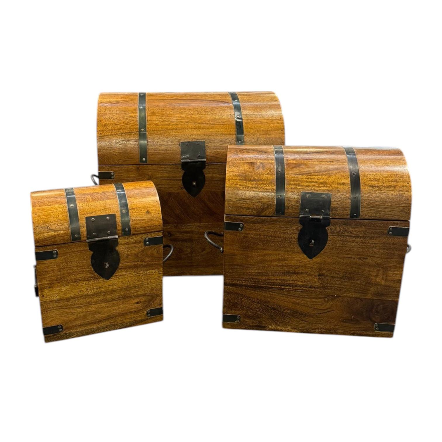 MSL Set of 3 Wooden Chests