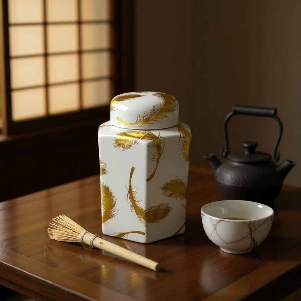 MSL Ceramic 23cm Glazed Ginger Jar for Home Decor