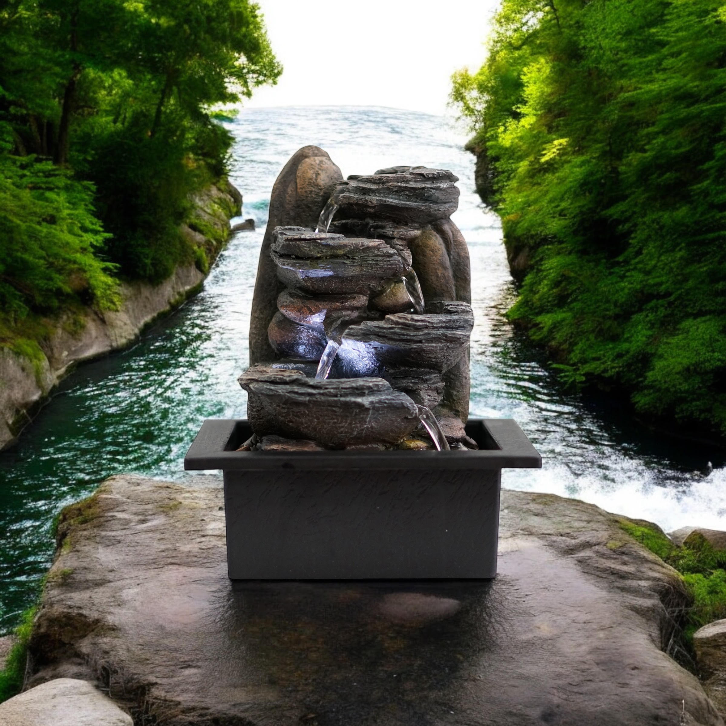 MSL 25cm Hand Finished 240V Tabletop Fountain