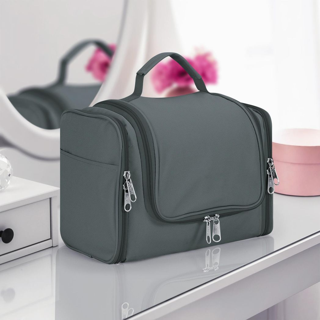 Vinsani Toiletry Bag with Hook, Multiple Compartments and Mesh Pockets