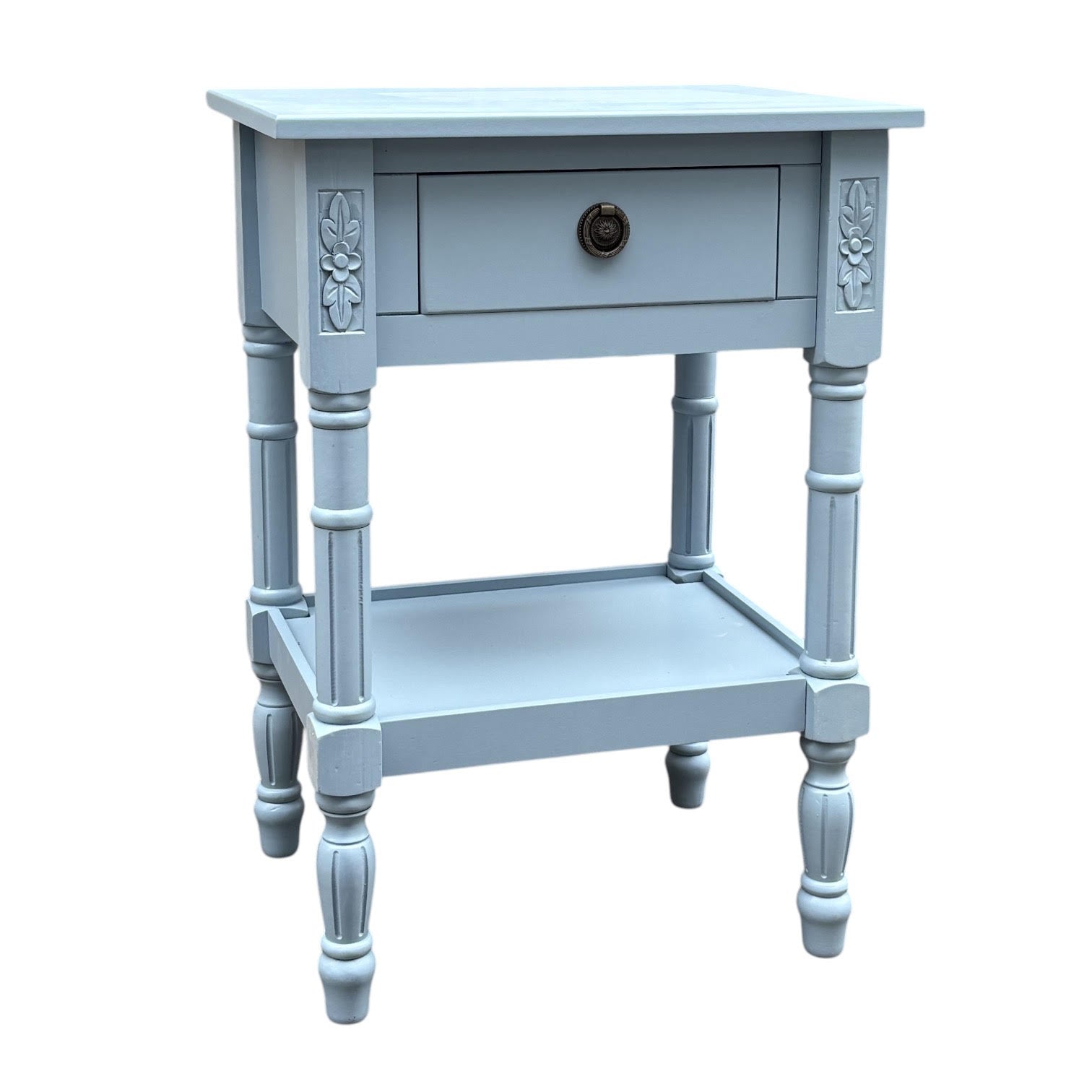 MSL 65cm 1 Drawer Hand Finished Side Table Bedside Table with Storage