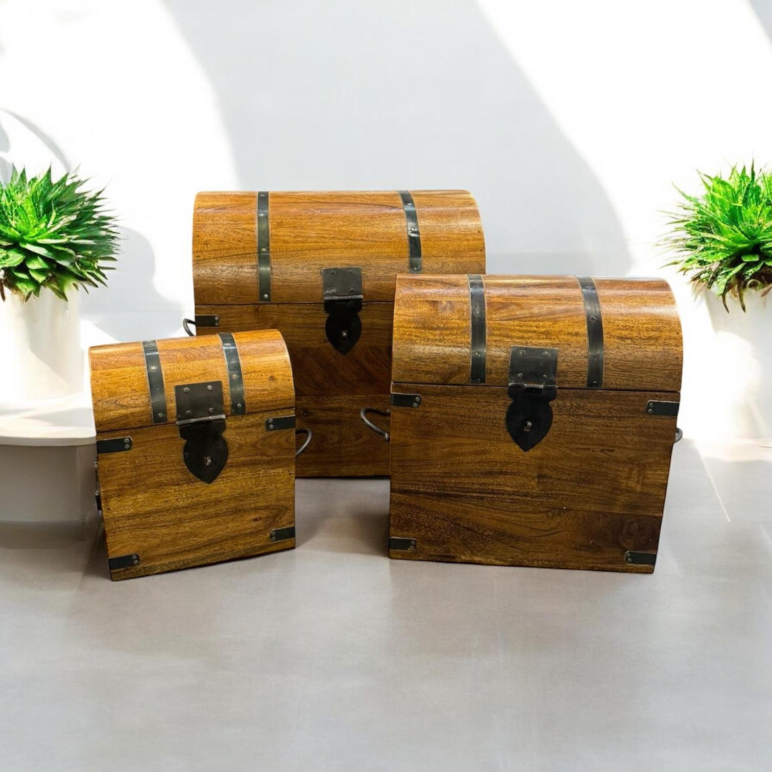 MSL Set of 3 Wooden Chests