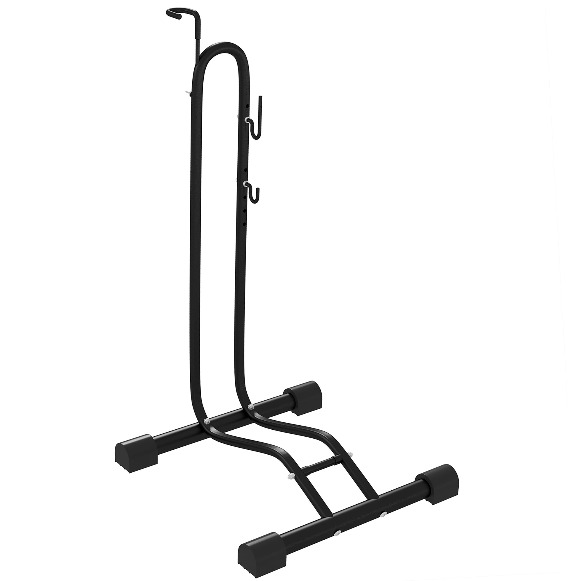 SPORTNOW Vertical & Horizontal Bike Rack for 6-28 in & 700c Bikes, Black