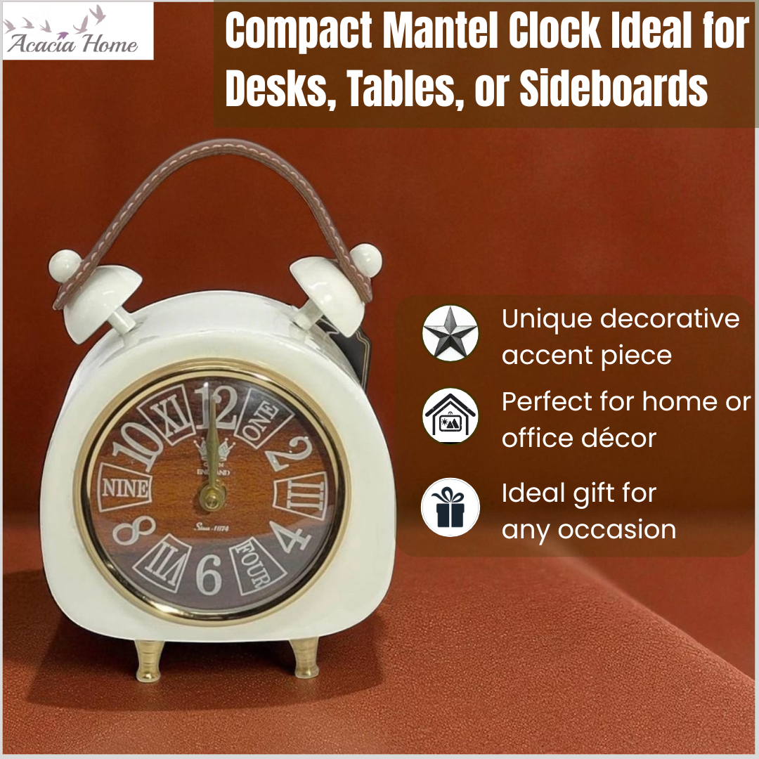 MSL Hand Finished Table Clock, 1 AA Battery Required