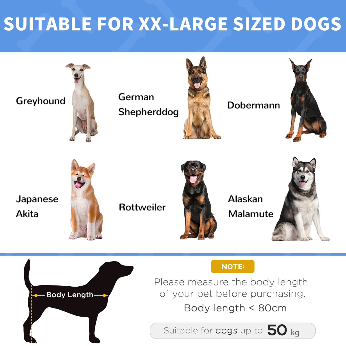 PawHut Portable Elevated Dog Bed, Raised Cooling Pet Cot for Indoor & Outdoor Use, with Storage Bag