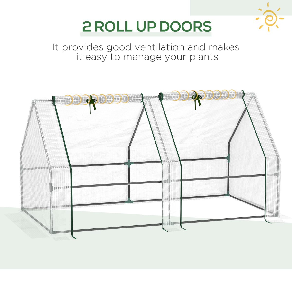 Outsunny Mini Portable Greenhouse Tunnel for Plants & Vegetables