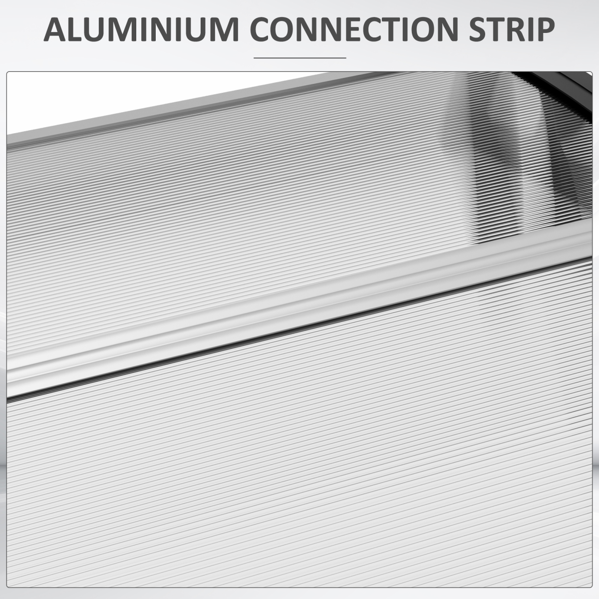Outsunny Front Door Canopy Outdoor Awning, 300 x 100cm Clear Polycarbonate Rain Shelter