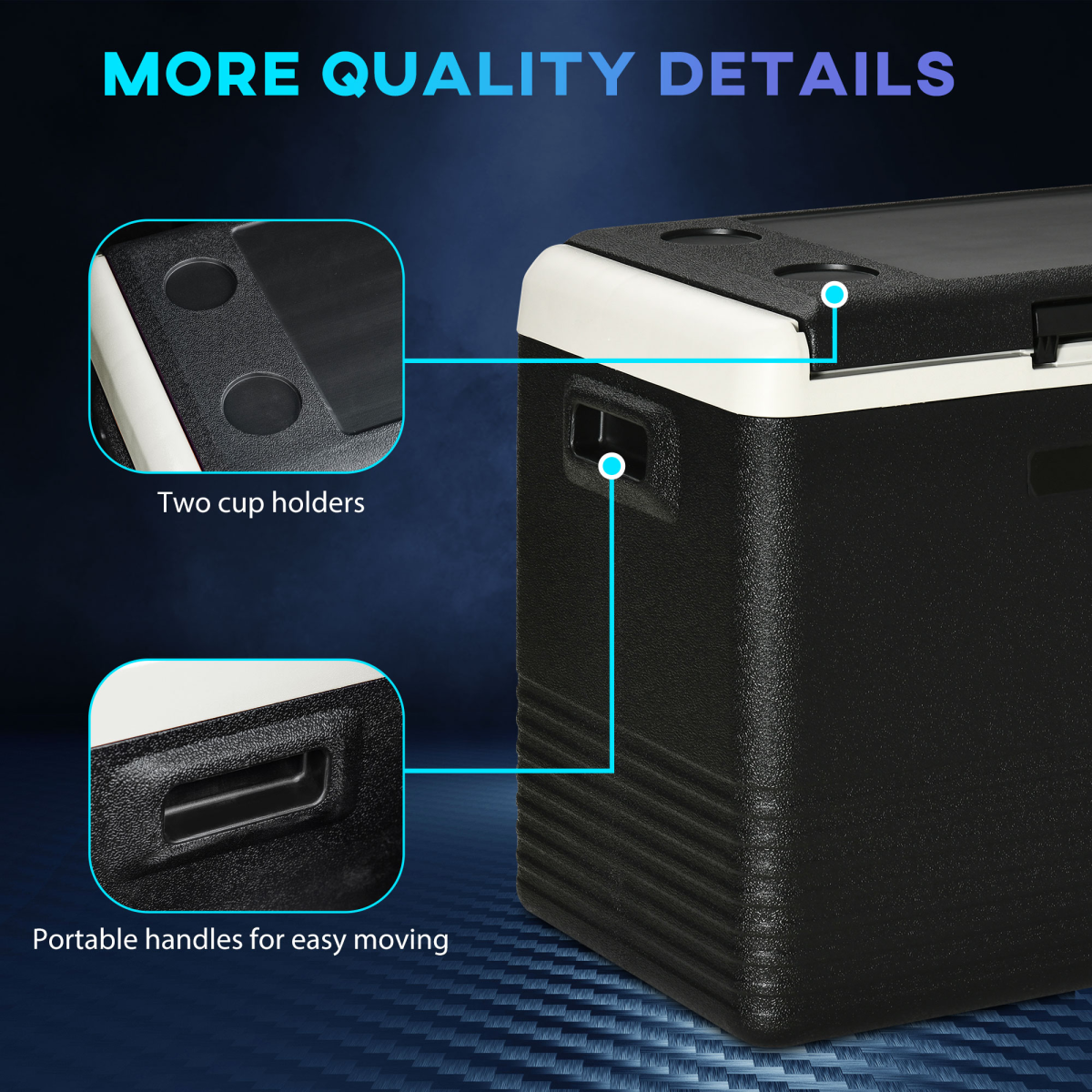 50L 12V Portable Car Refrigerator Freezer for Camping and Driving