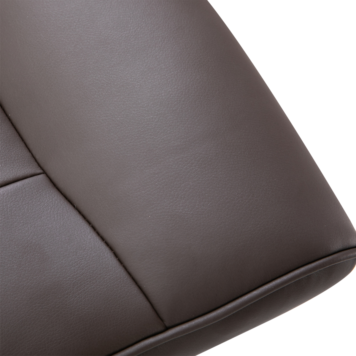 Brown PU Leather Reclining Armchair and Ottoman Set