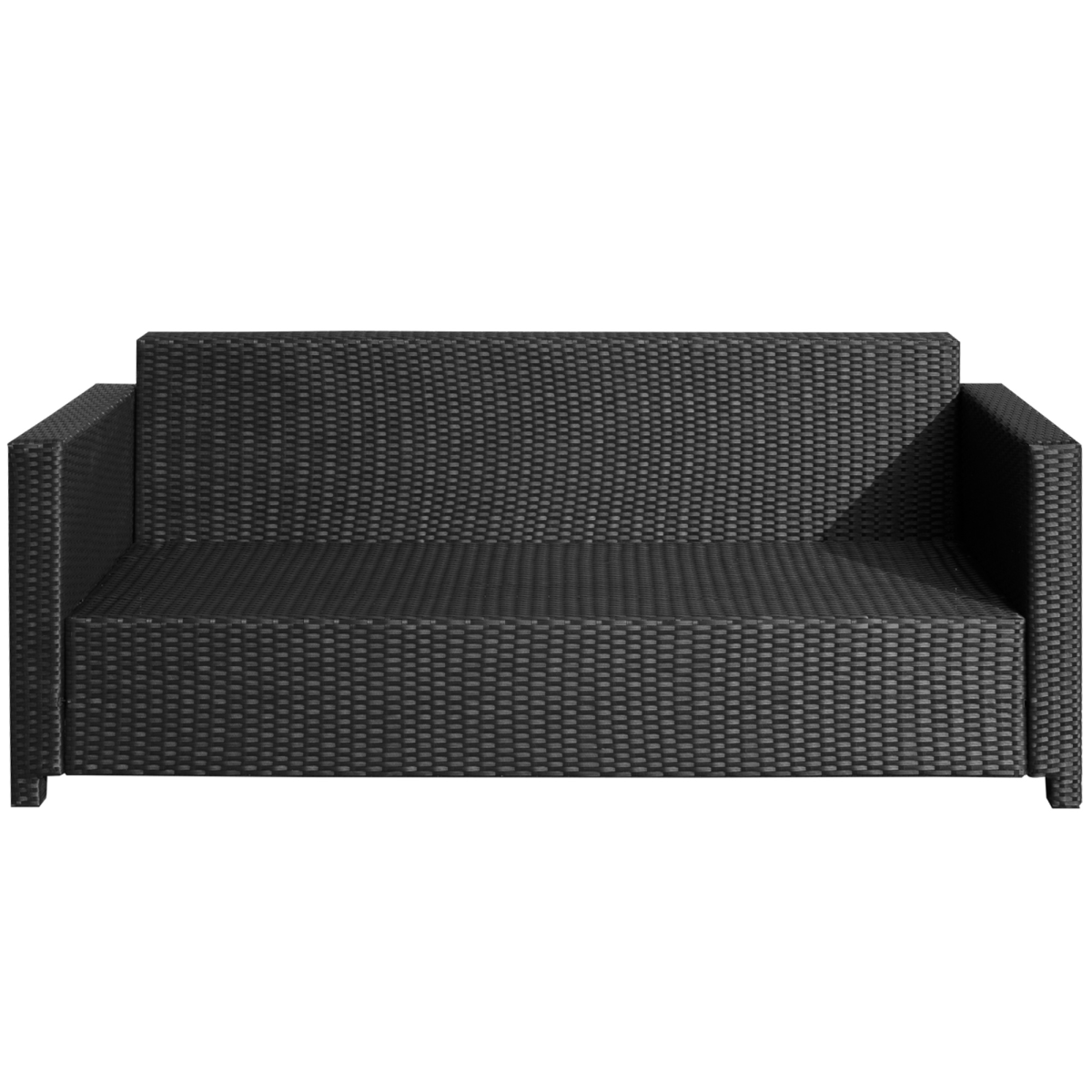 Outsunny 3 Seater Rattan Garden Sofa with Cushions Brown Outdoor Patio Wicker Weave Furniture