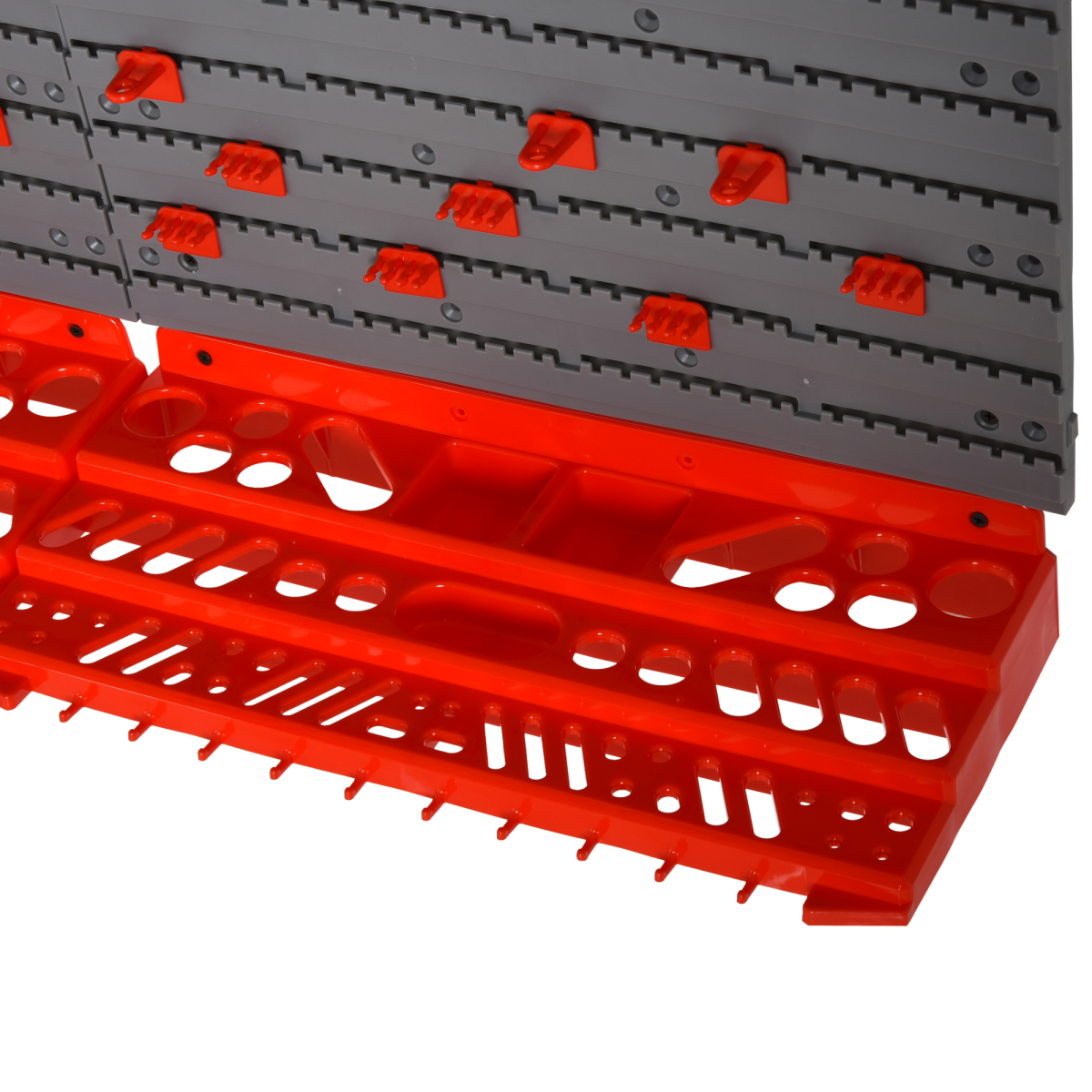 DURHAND Wall Mounted Garage Tool Organiser Unit with 54 Holes and 50 Pegs
