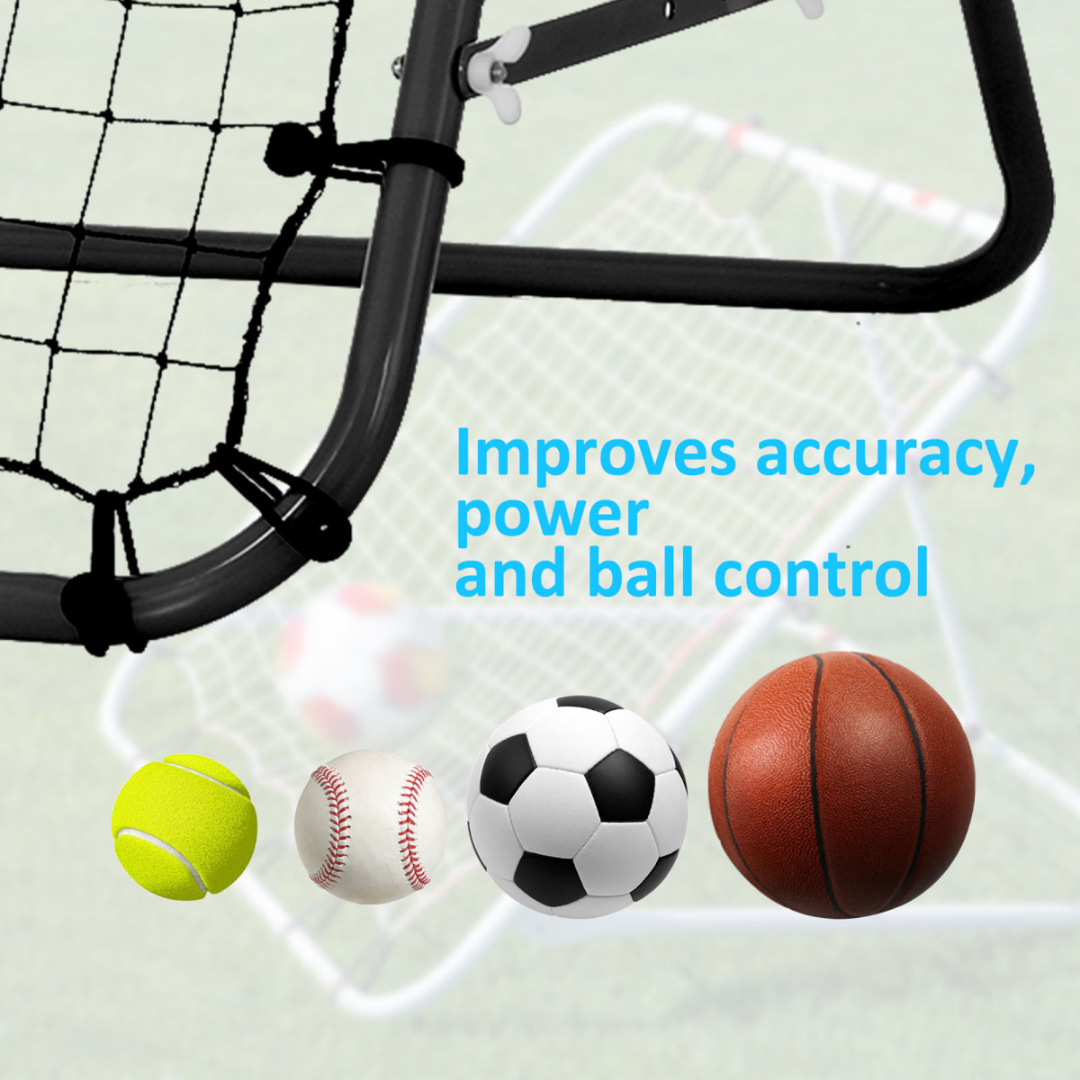 Adjustable Football Rebounder Net for Kids and Adults