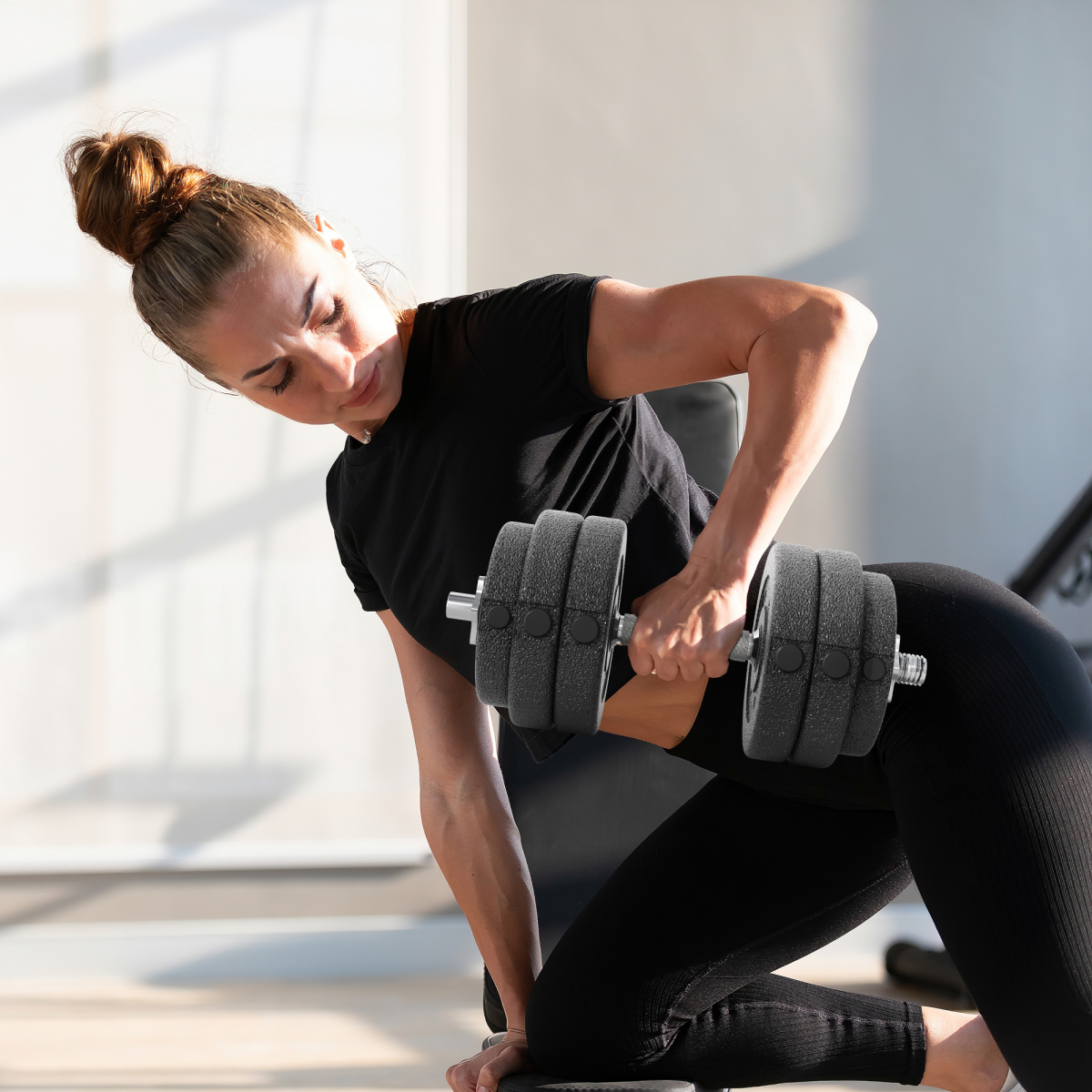 HOMCOM 30kg Adjustable Dumbbells Weight Set with Non-Slip Grips