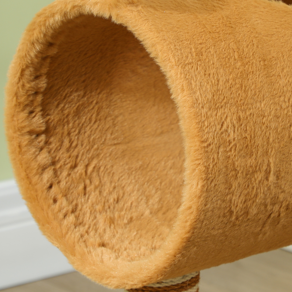 PawHut Deer-Themed Cat Tree with Tunnel and Toy Ball